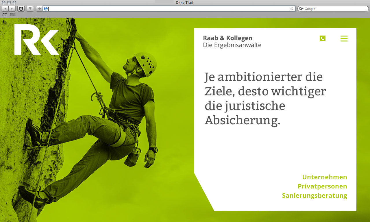 kanzleimarketing zb3 kanzleiwebsite Kampagnenmotiv Rechtsanwälte Raab und Kollegen